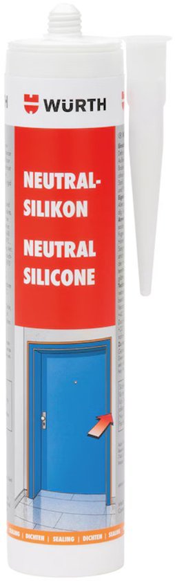 Wuerth Neutral Silicone Sealant - White - 280ml - Joint Sealing - Nova - Fix